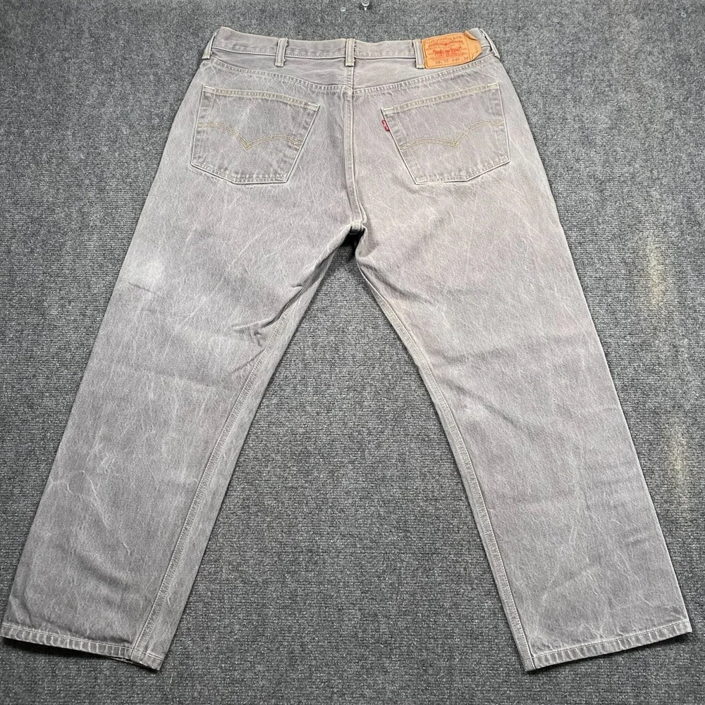 Levi's 501 XX Jeans Men's Size‎ 36x26 Gray Denim Stone Wash Button Fly